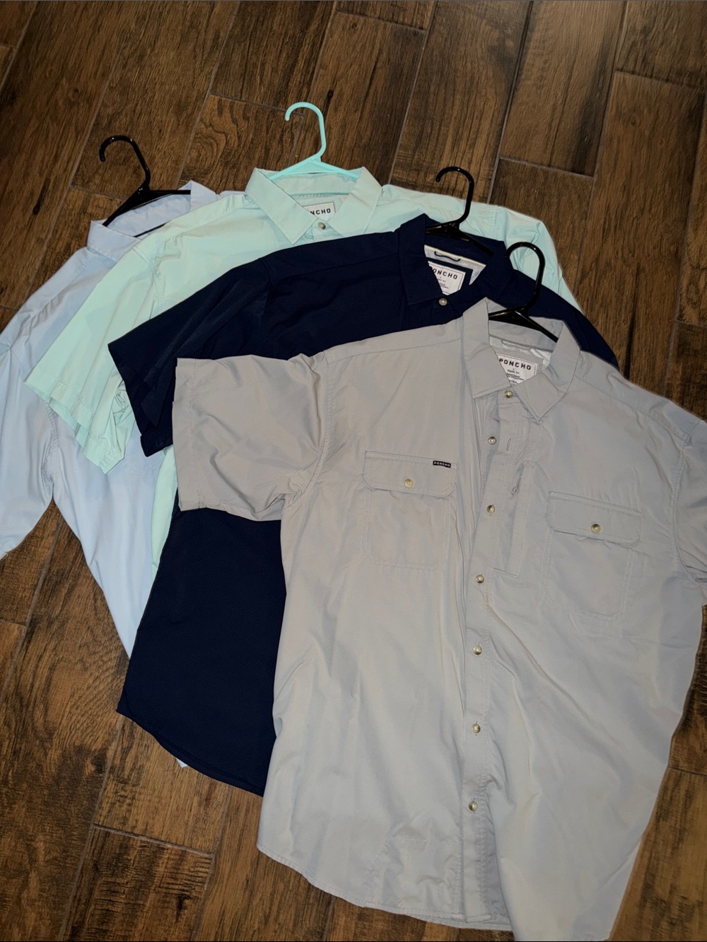 4- Poncho Men’s Short Sleeve Button Shirt
